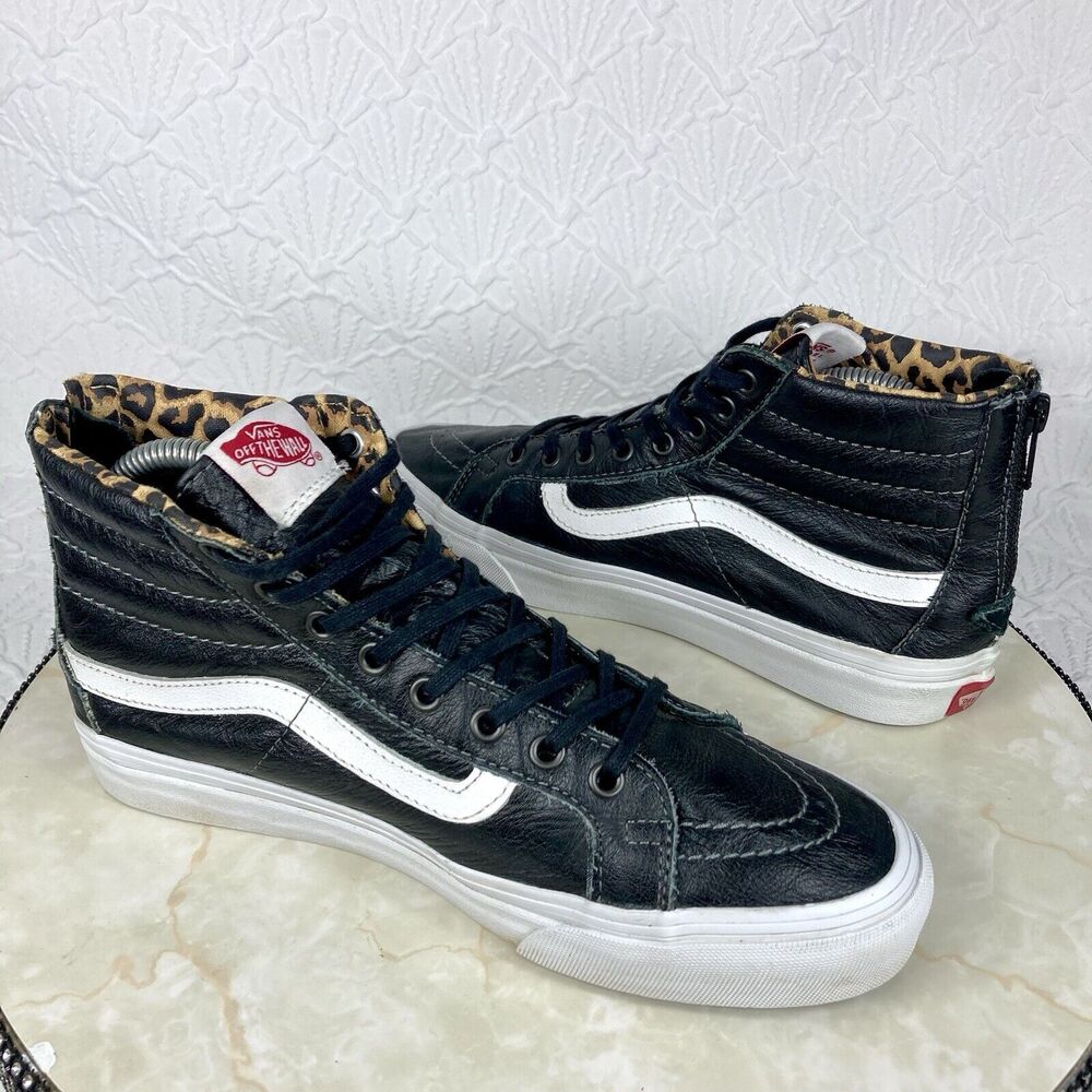 Vans Black and White Sk8-Hi Sneakers - Picture 10 of 12